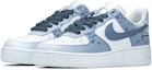 Lookbook 【定制球鞋】Nike Air Force 1 Low 暑期 塗鴉 手繪噴繪 潑墨 紙飛機 特殊禮盒 低幫 板鞋 GS 藍色
