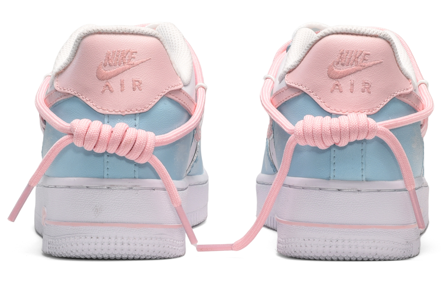 Shop 나이키 에어포스1 로우 '여름 마카롱' (화이트/블루/핑크) CW2288-111(TeamE-男款夏日晴空白蓝粉)