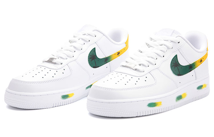Lookbook [Kasut Custom] Nike Air Force 1 Low 'Summer Palm Trees' Pokok Palma Musim Panas CW2288-111(Team18-AF1椰树林黄绿)