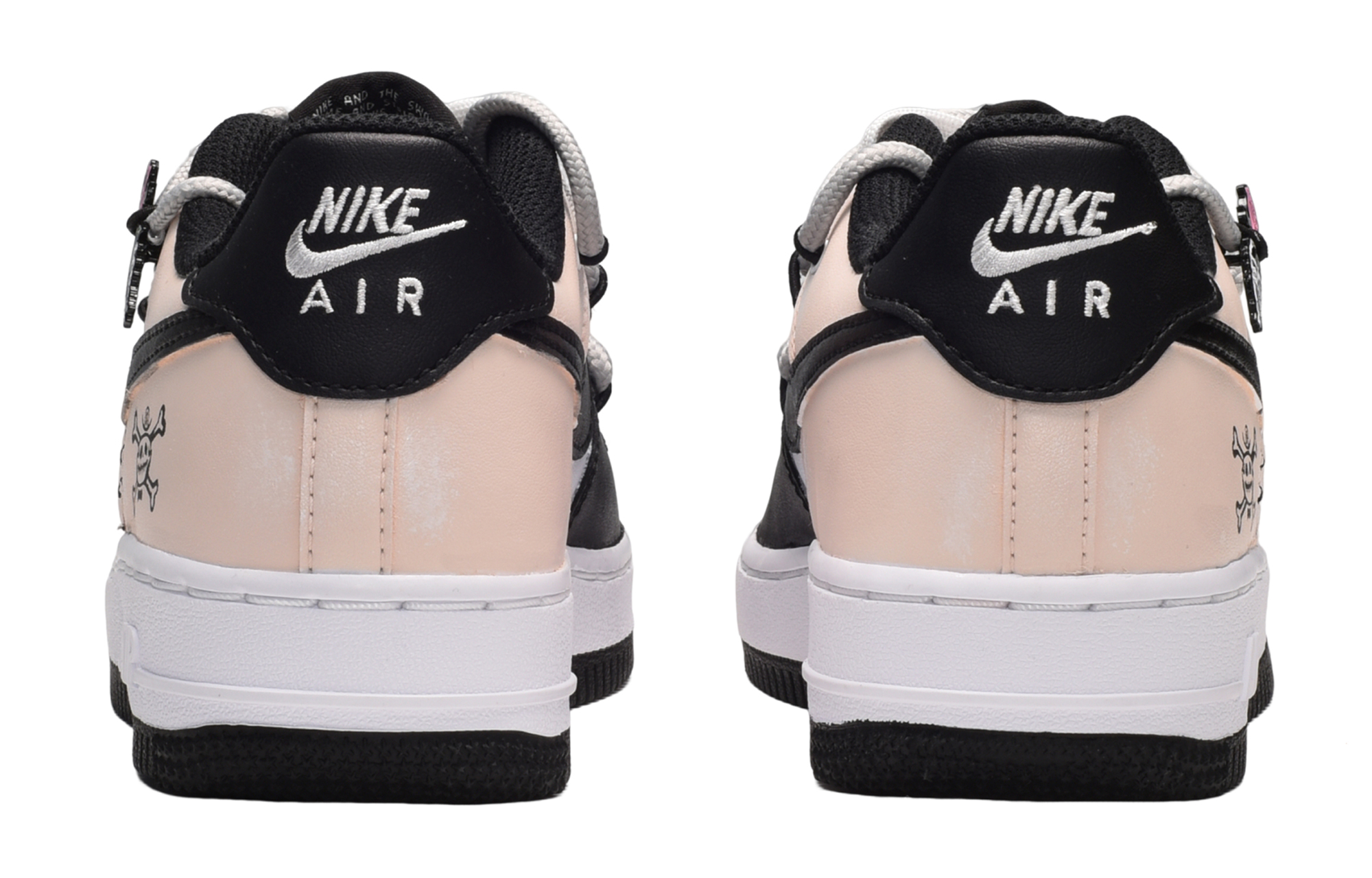 Shop 나이키 에어포스 1 로우 '여름 장미 가시' (커스텀) DV1331-100(TeamE-女款夏日玫瑰黑白黄)