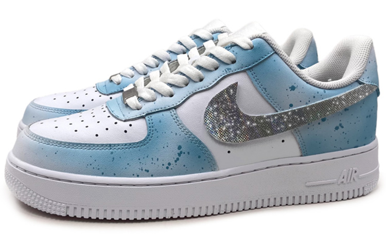 Lookbook ナイキ エア フォース 1 ロウ 'サマー スプラッシュ ブルーホワイト' カスタムシューズ CW2288-111(TeamS-男款夏日炫彩钩)