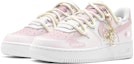 Lookbook 【訂製球鞋】 Nike Air Force 1 Low 空軍一號 學院風 夏日風鈴花 特殊鞋盒 防滑 低筒 板鞋 GS 粉白