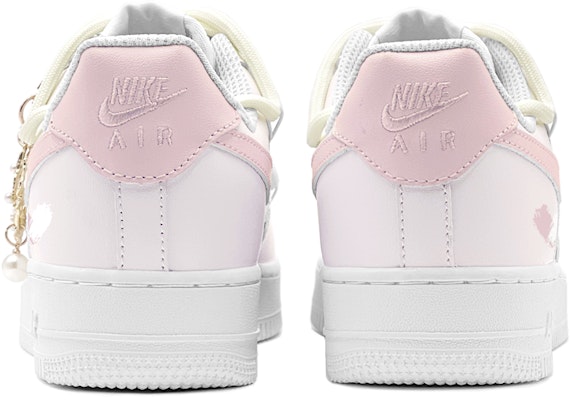 【訂製球鞋】 Nike Air Force 1 Low 空軍一號 學院風 夏日風鈴花 特殊鞋盒 防滑 低筒 板鞋 GS 粉白 Shop 【訂製球鞋】 Nike Air Force 1 Low 空軍一號 學院風 夏日風鈴花 特殊鞋盒 防滑 低筒 板鞋 GS 粉白