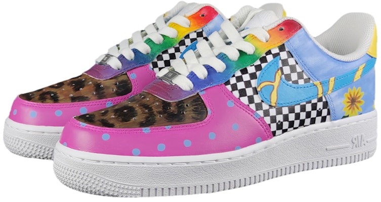 【定制鞋款】耐克 Air Force 1 Low '向日葵黑白棋盘格' CW2288-111(team5-男款蓝红黑白棋盘格) Lookbook 【定制鞋款】耐克 Air Force 1 Low '向日葵黑白棋盘格' CW2288-111(team5-男款蓝红黑白棋盘格)