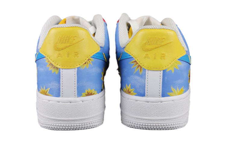 Shop [Sepatu Kustom] Nike Air Force 1 Low 'Bunga Matahari Hitam-Putih Kotak-kotak' CW2288-111(team5-男款蓝红黑白棋盘格)