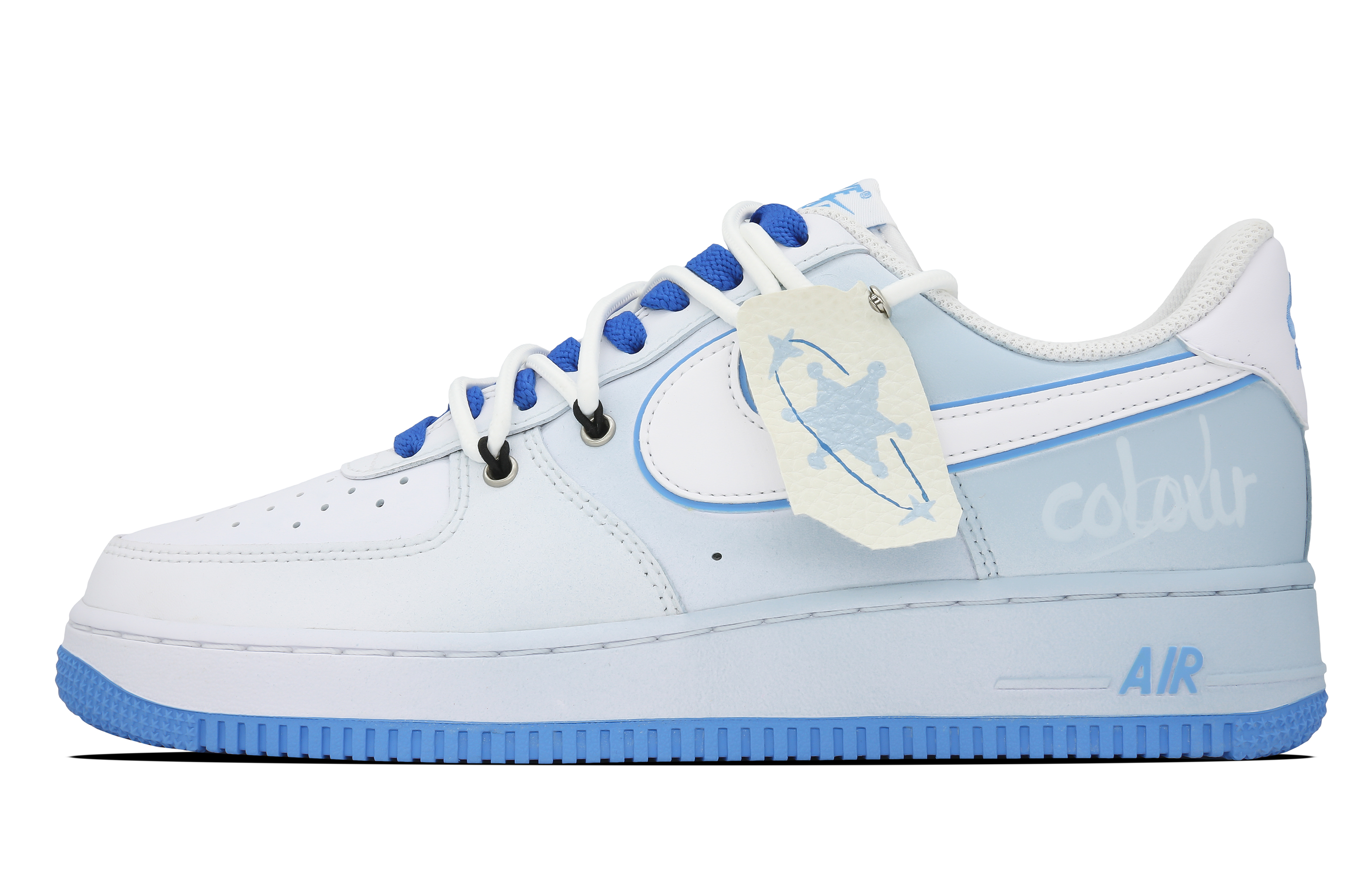 [Custom Shoes] Nike Air Force 1 Low 'Sunrise Dopamine Blue'