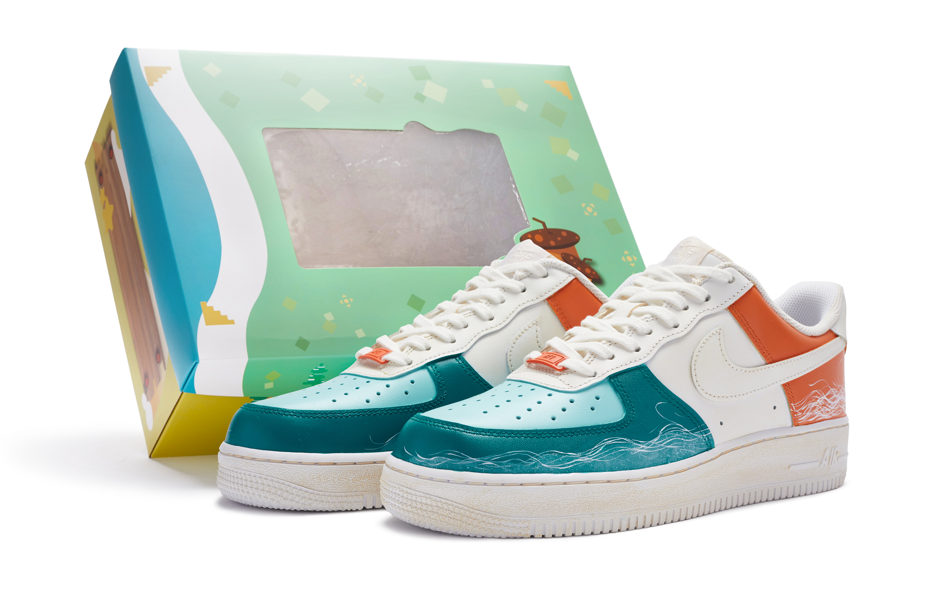 Buy [Zapatos Personalizados] Nike Air Force 1 Low 'Sunset Boulevard' DH2920-111(TeamR-女款日落大道S-BOX)