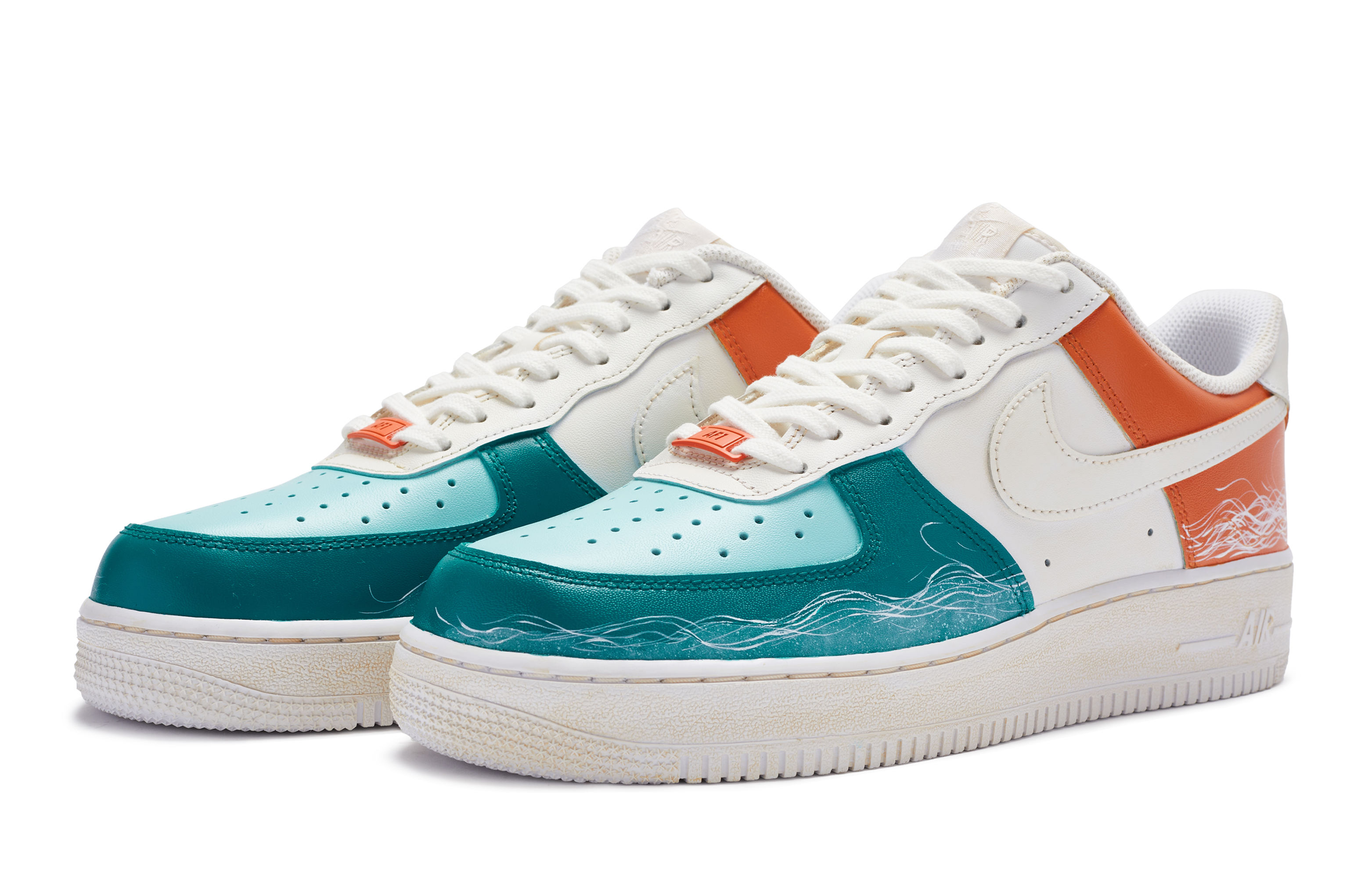 Lookbook Nike Air Force 1 Low "Atardecer" Pintadas a Mano DH2920-111(TeamR-女款日落大道)
