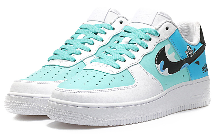 Lookbook [定制鞋] 耐克空军一号低帮 '冲浪男孩夏日海浪' CW2288-111(Team10-冲浪少年蓝黑)