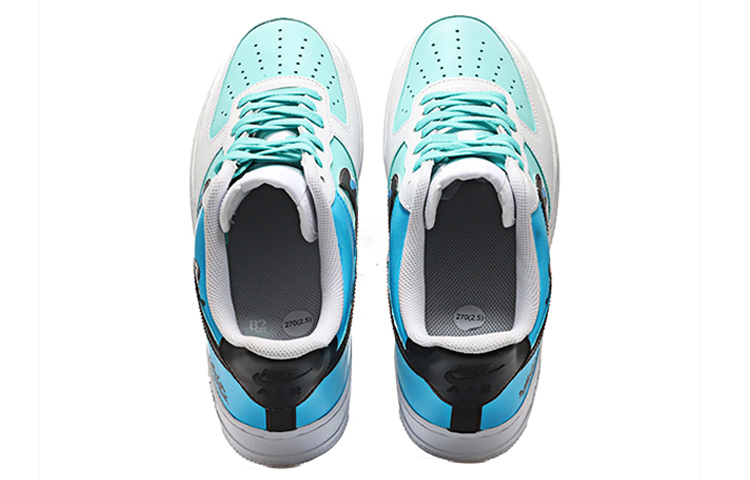 Shop [定制鞋] 耐克空军一号低帮 '冲浪男孩夏日海浪' CW2288-111(Team10-冲浪少年蓝黑)