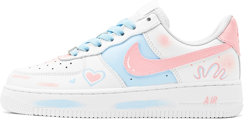 【定制球鞋】Nike Air Force 1 Low 空軍一號 甜蜜愛心 特殊鞋盒 休閒 低幫 板鞋 GS 藍粉 Buy 【定制球鞋】Nike Air Force 1 Low 空軍一號 甜蜜愛心 特殊鞋盒 休閒 低幫 板鞋 GS 藍粉