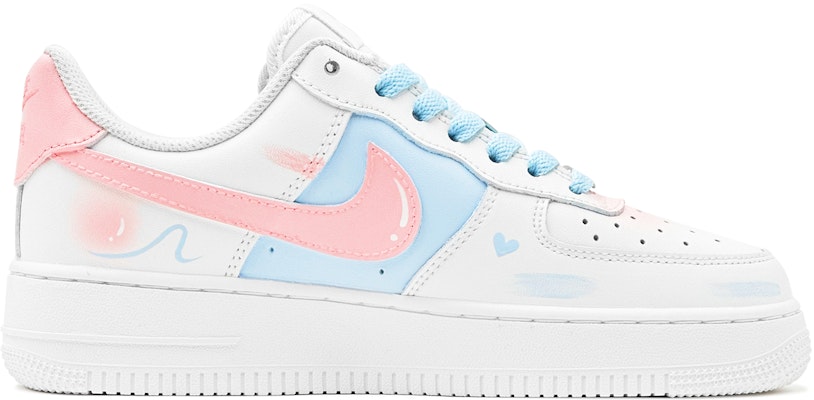 【定制球鞋】Nike Air Force 1 Low 空軍一號 甜蜜愛心 特殊鞋盒 休閒 低幫 板鞋 GS 藍粉 Order 【定制球鞋】Nike Air Force 1 Low 空軍一號 甜蜜愛心 特殊鞋盒 休閒 低幫 板鞋 GS 藍粉