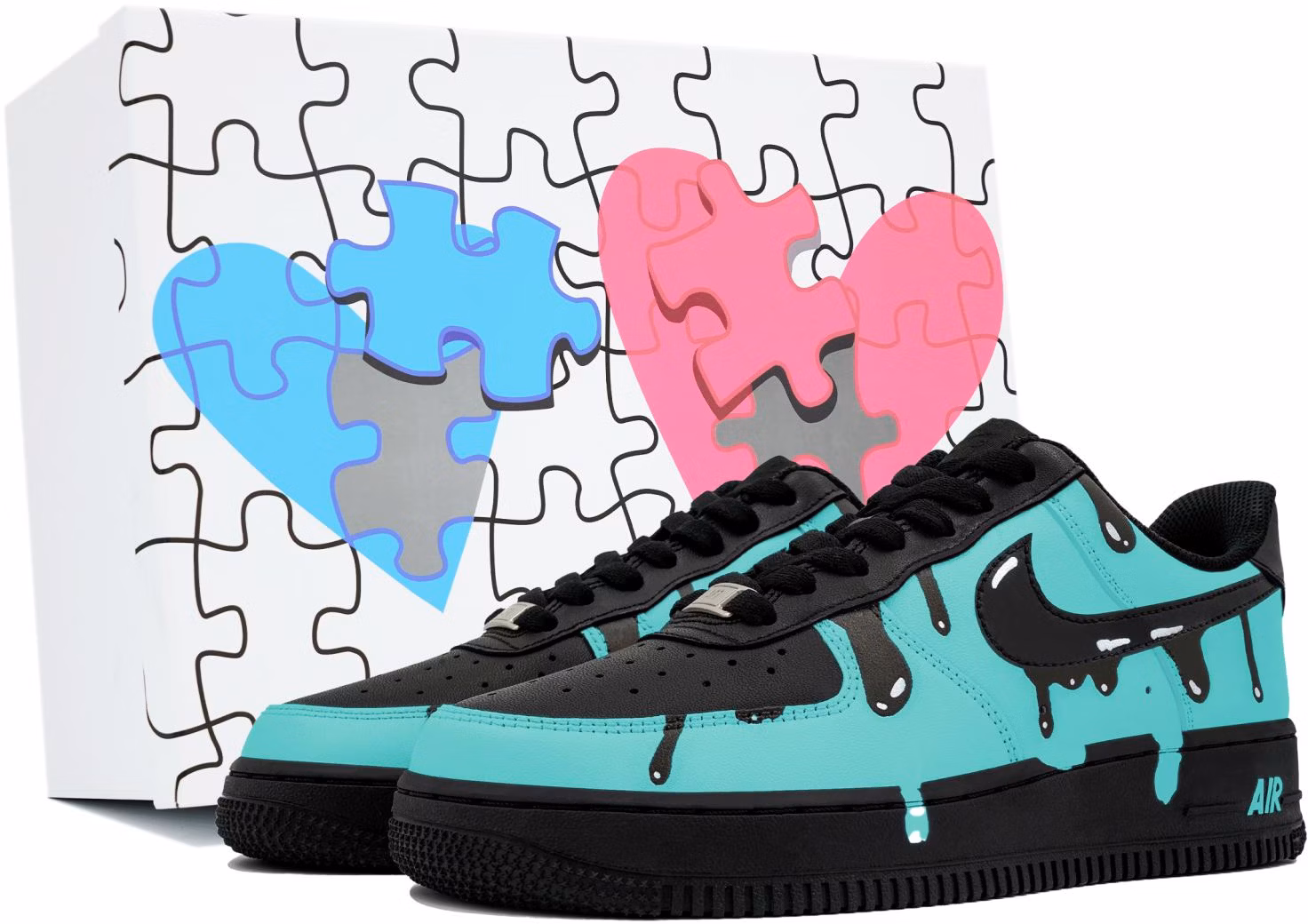 custom-shoes-nike-air-force-1-low-swirling-ink-electric-green