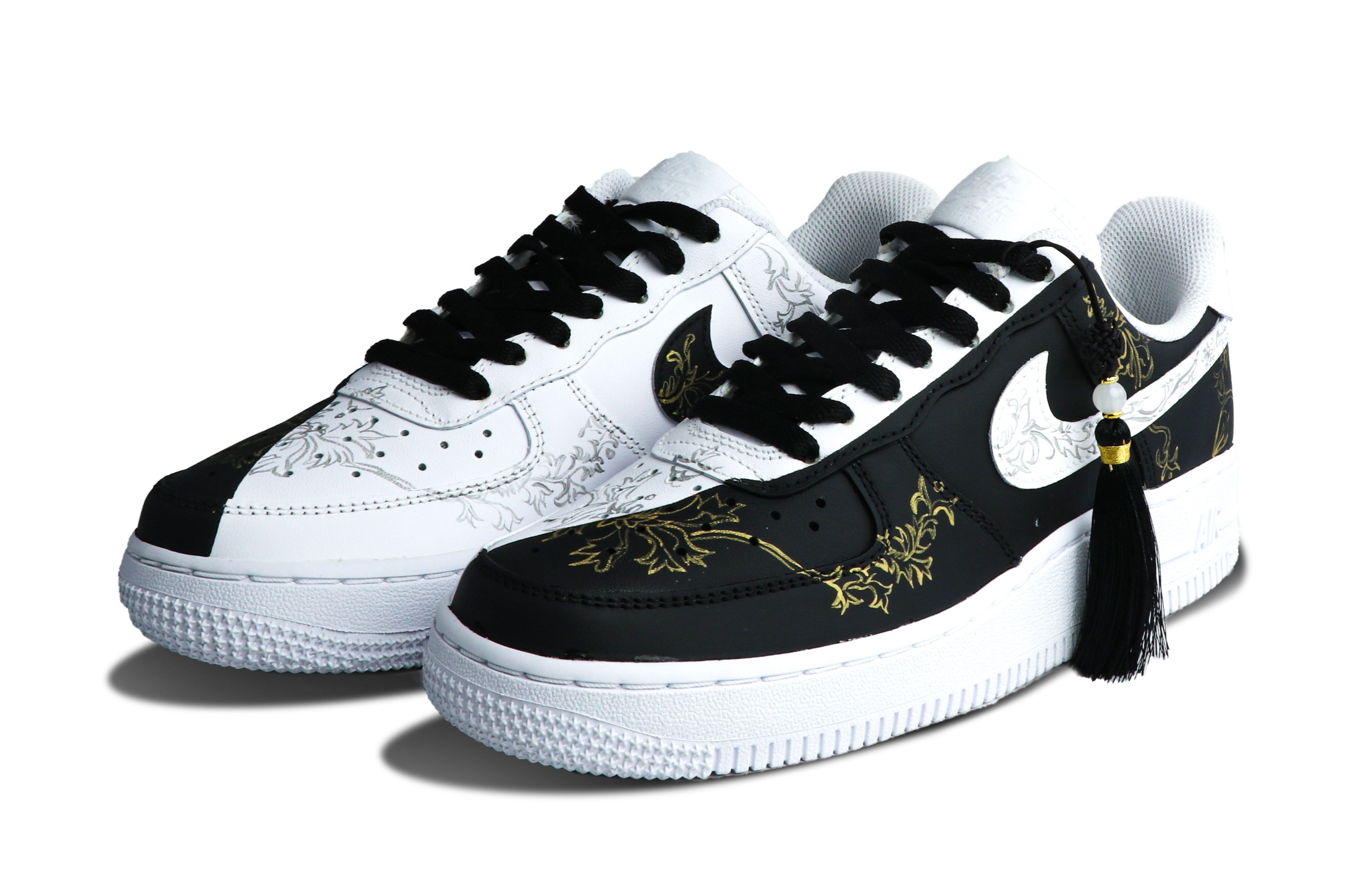 Order [Zapatillas Personalizadas] Nike Air Force 1 Low 'Taiji Blanco y Negro' CW2288-111(Team147-太极阴阳)