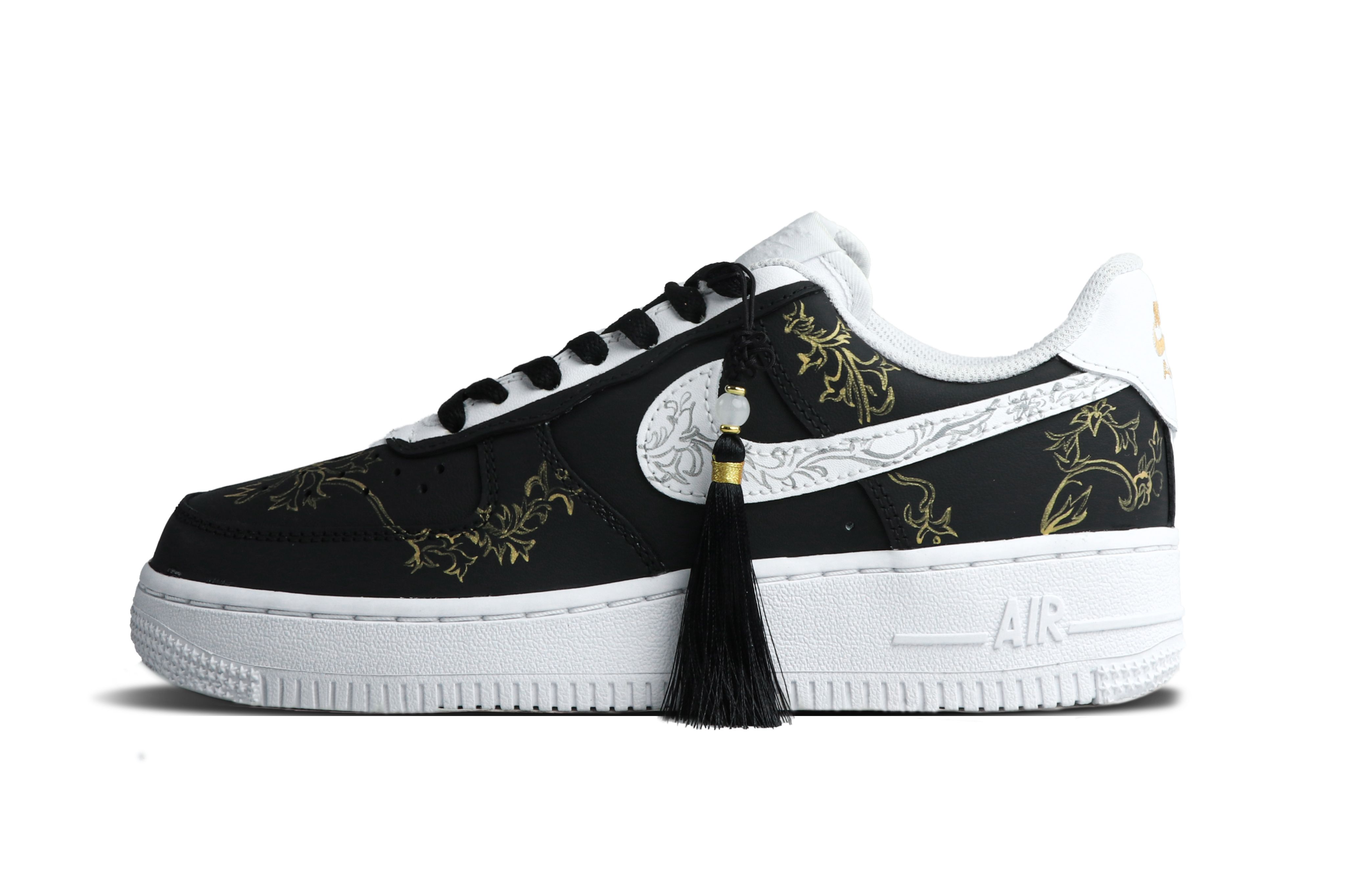 Lookbook [Zapatillas Personalizadas] Nike Air Force 1 Low 'Taiji Blanco y Negro' CW2288-111(Team147-太极阴阳)