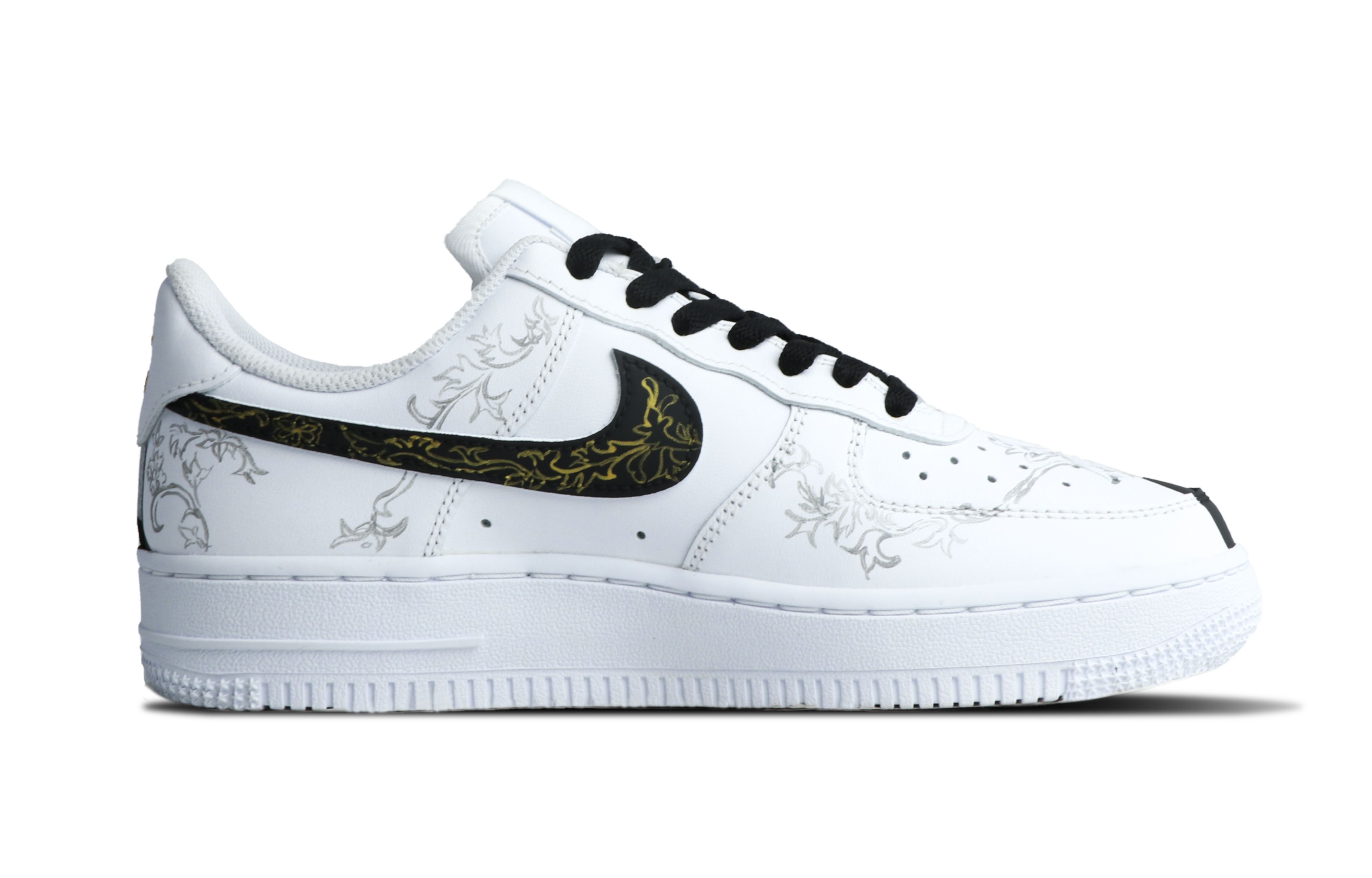 Shop [Zapatillas Personalizadas] Nike Air Force 1 Low 'Taiji Blanco y Negro' CW2288-111(Team147-太极阴阳)