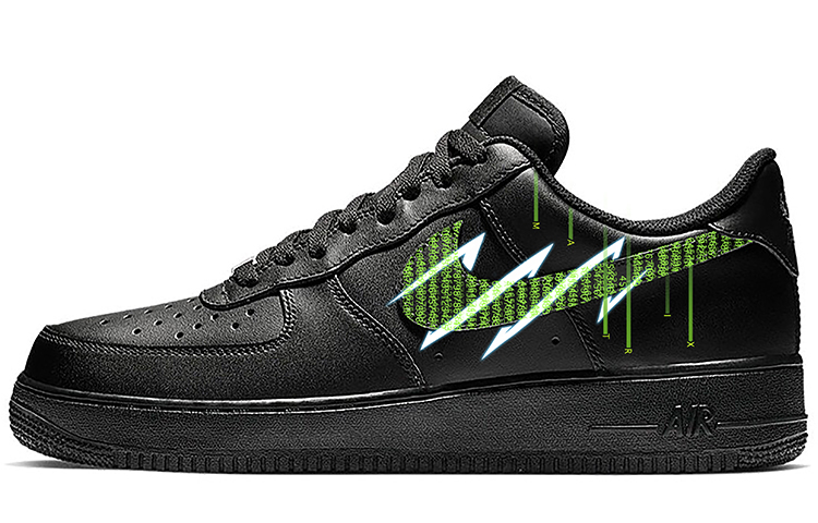 Buy [Kasur Tersuai] Nike Air Force 1 Low 'The Matrix Spray' 315122-001(TeamE-男款电影主题黑客帝国黑绿)