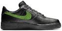 Order カスタム エアフォース1 'マトリックススプレー' 315122-001(TeamE-男款电影主题黑客帝国黑绿)