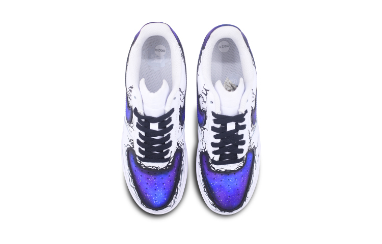 Shop 나이키 에어포스 1 로우 '블랙홀 갤럭시 커스텀' CW2288-111(Team-Four荆棘黑洞白QD)