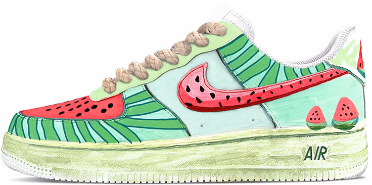 custom-shoes-nike-air-force-1-low-tiffany-green-frozen-watermelon