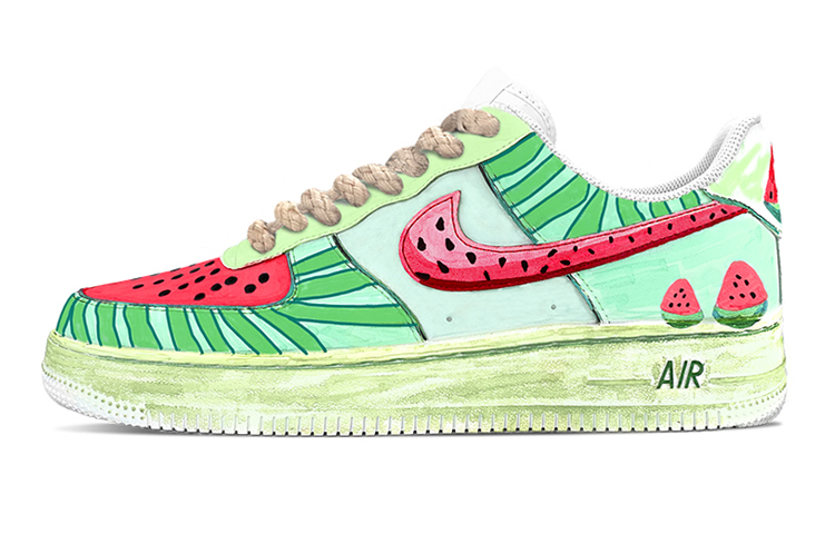 Buy [Sneakers Kustom] Nike Air Force 1 Low 'Tiffany Green Frozen Watermelon' DH2920-111(TeamY-女款夏日西瓜蒂芙尼绿)