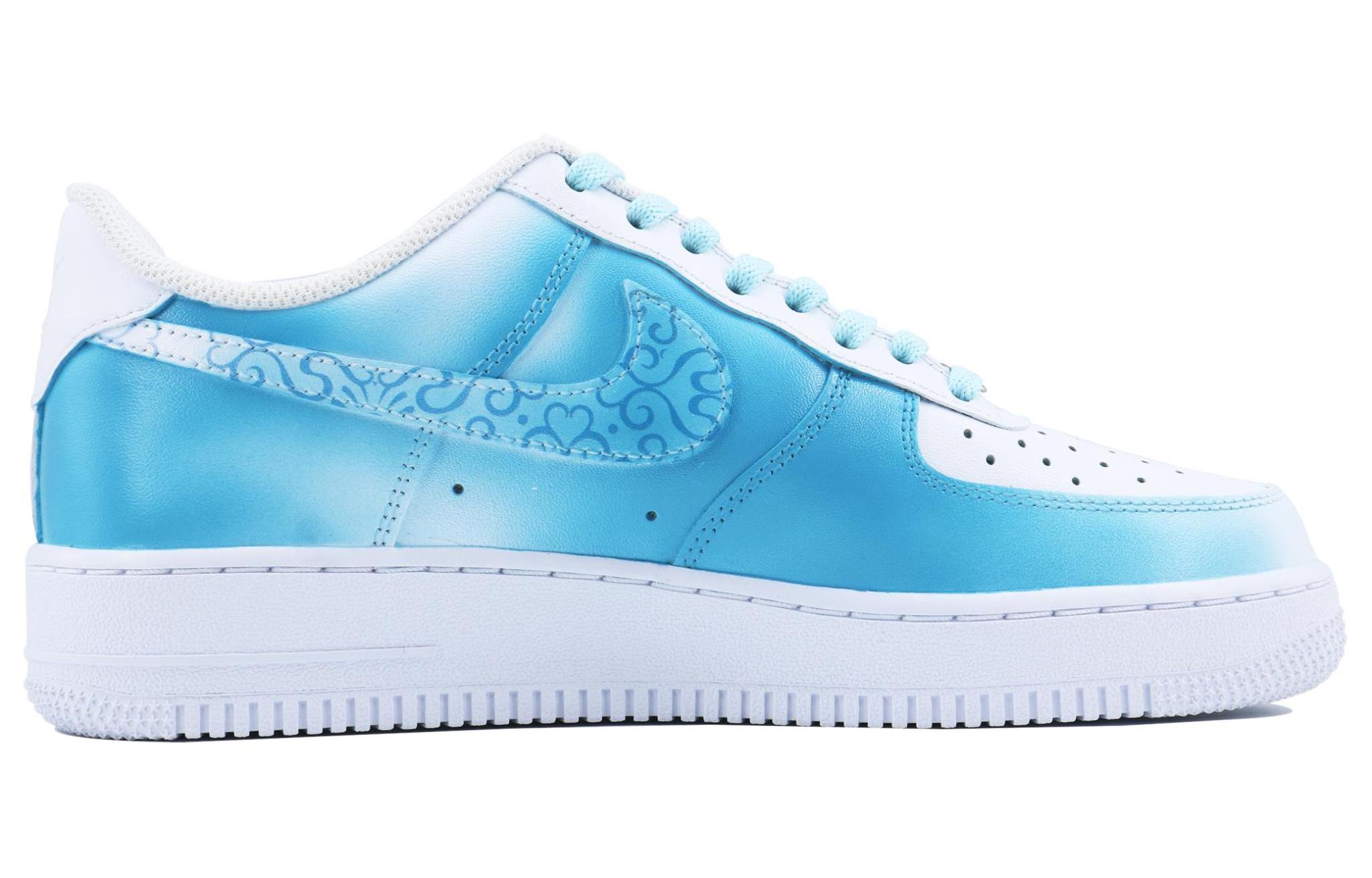 Lookbook [カスタムシューズ] ナイキ エア フォース 1 ロー「トラディショナル ブルー グラデーション」 CW2288-111（Team168-品月）