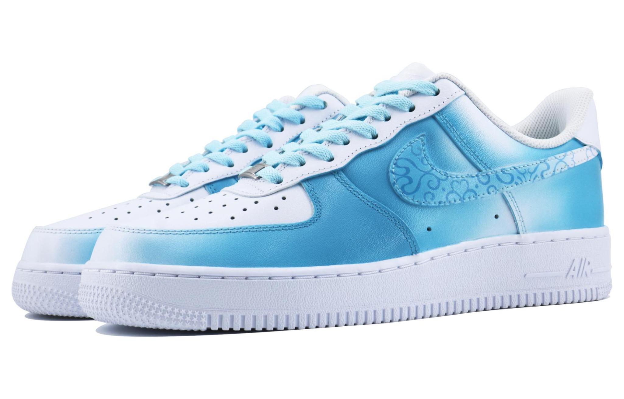 Shop [カスタムシューズ] ナイキ エア フォース 1 ロー「トラディショナル ブルー グラデーション」 CW2288-111（Team168-品月）