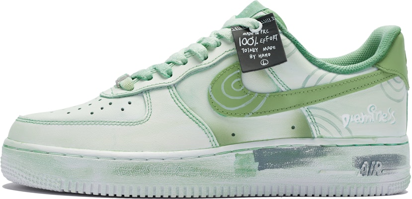 【訂製球鞋】Nike Air Force 1 Low 牛角尖 夢頻情緒色彩 極簡主義 清爽 防滑減震 低筒 板鞋 GS 綠白 Buy 【訂製球鞋】Nike Air Force 1 Low 牛角尖 夢頻情緒色彩 極簡主義 清爽 防滑減震 低筒 板鞋 GS 綠白