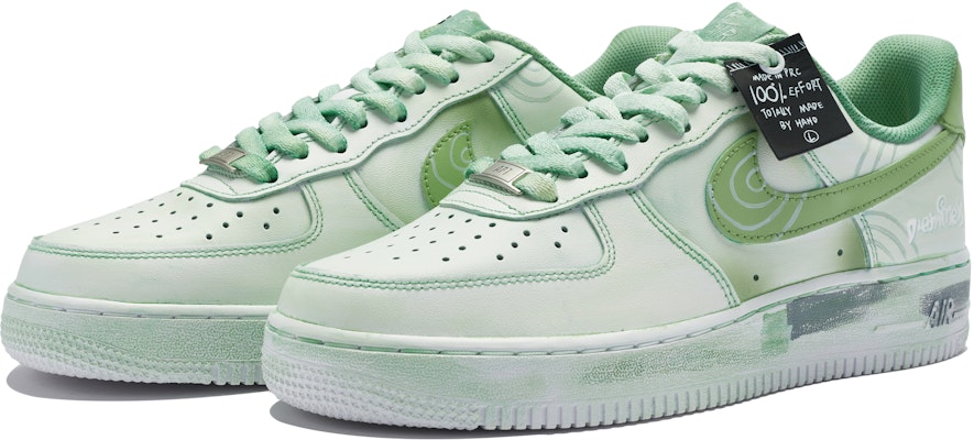 【訂製球鞋】Nike Air Force 1 Low 牛角尖 夢頻情緒色彩 極簡主義 清爽 防滑減震 低筒 板鞋 GS 綠白 Lookbook 【訂製球鞋】Nike Air Force 1 Low 牛角尖 夢頻情緒色彩 極簡主義 清爽 防滑減震 低筒 板鞋 GS 綠白