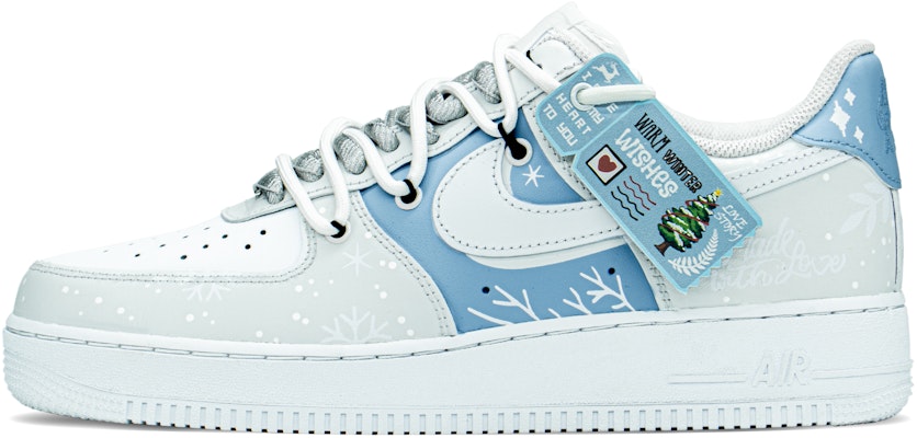 【訂製球鞋】Nike Air Force 1 Low 冰雪限定禮盒 情人節 愛情製造 解構 低幫 板鞋 GS 冰藍 Buy 【訂製球鞋】Nike Air Force 1 Low 冰雪限定禮盒 情人節 愛情製造 解構 低幫 板鞋 GS 冰藍