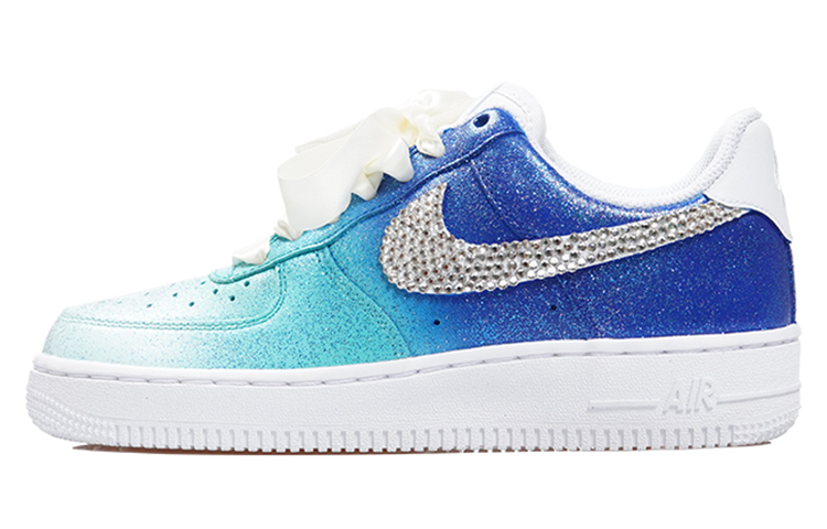 Buy [Kasut Custom] Nike Air Force 1 Low 'Valentine's Day Biru Perak Berpadu' CW2288-111(TeamP-男款渐变蓝钻)