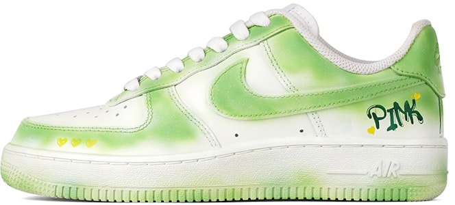 【定制球鞋】Nike Air Force 1 Low 07 低筒推薦 情人節禮物 塗鴉 噴繪 清新 低筒 板鞋 男款 白綠 Buy 【定制球鞋】Nike Air Force 1 Low 07 低筒推薦 情人節禮物 塗鴉 噴繪 清新 低筒 板鞋 男款 白綠
