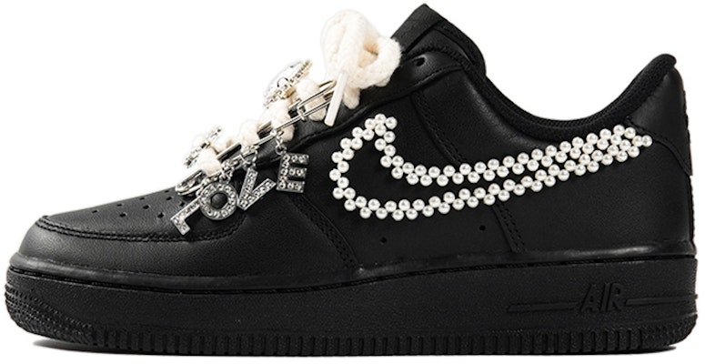 【定制鞋】耐克 Air Force 1 低帮 情人节双珍珠钩钻石爱心 314192-009(TeamP-双层女款珍珠) Buy 【定制鞋】耐克 Air Force 1 低帮 情人节双珍珠钩钻石爱心 314192-009(TeamP-双层女款珍珠)