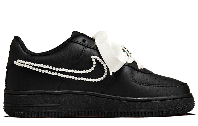 Order 【カスタムシューズ】ナイキ エア フォース 1 ロー「バレンタイン デー パール ダイヤモンド シルク」 314192-009(TeamP-女款情人节珍珠钻石黑白)