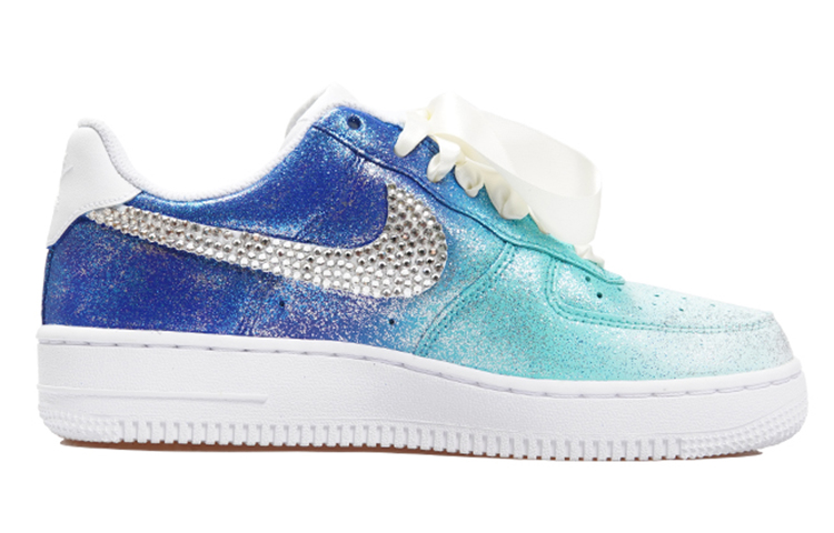 Order [Kasut Custom] Nike Air Force 1 Low 'Valentine's Day Biru Perak Berpadu' CW2288-111(TeamP-男款渐变蓝钻)