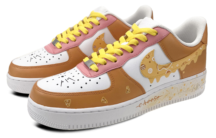 Lookbook Zapatillas Nike Air Force 1 Low 'Graffiti Queso Día de San Valentín' CW2288-111(Team叁-男款520奶酪芝士)
