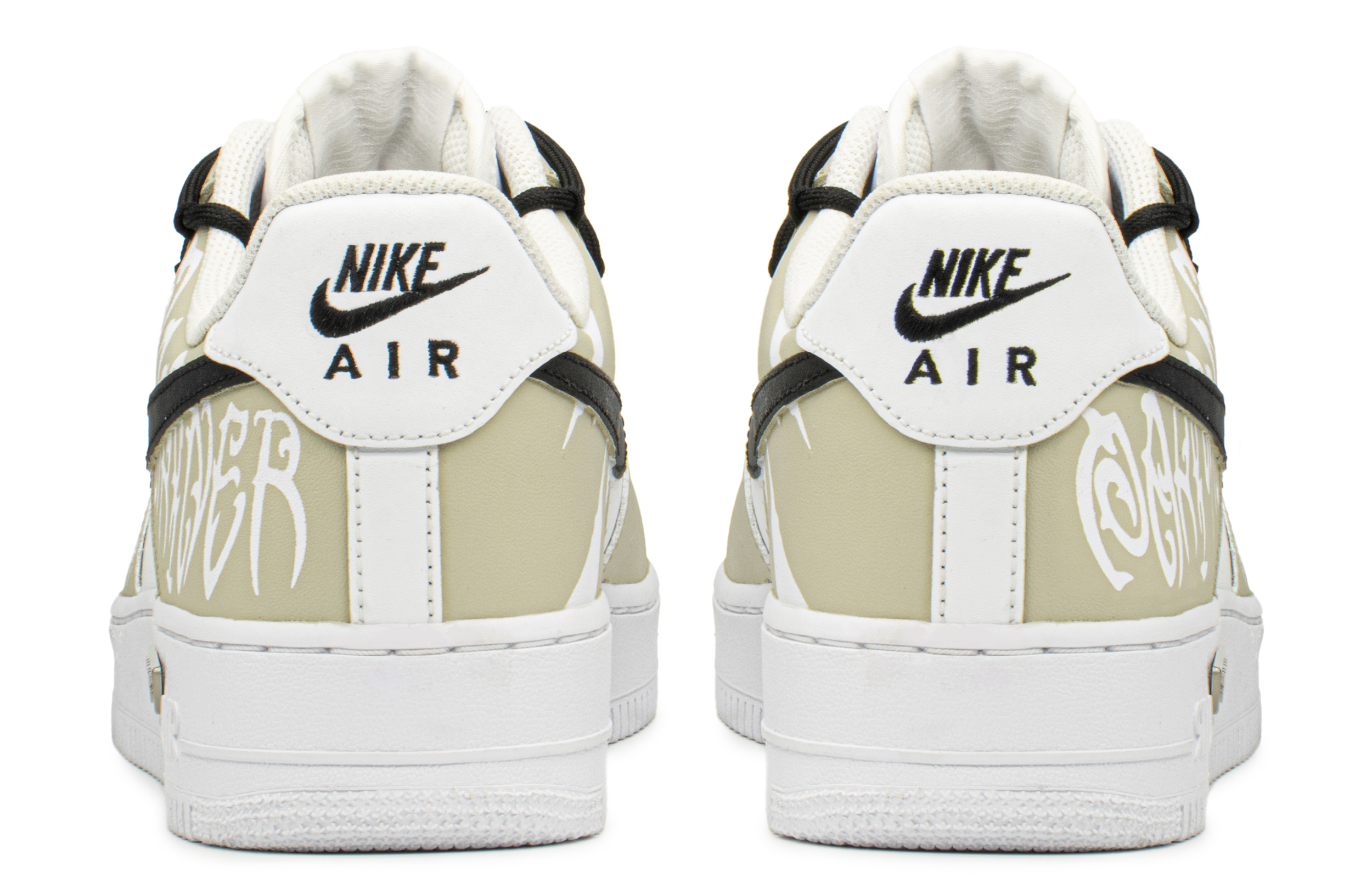 Shop [Sneakers Kustom] Nike Air Force 1 Low 'Valentine's Day Deconstructed Khaki-Hitam' CW2288-111(TeamA-AF灵魂伴侣)
