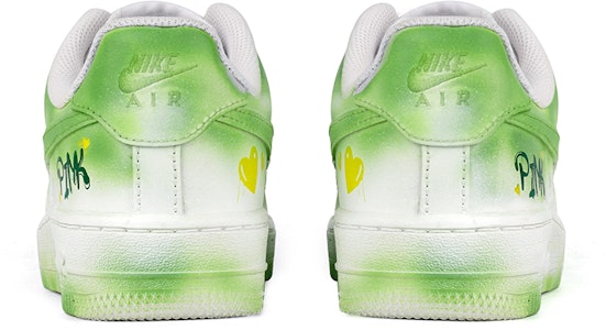 【定制球鞋】Nike Air Force 1 Low 07 低筒推薦 情人節禮物 塗鴉 噴繪 清新 低筒 板鞋 男款 白綠 Shop 【定制球鞋】Nike Air Force 1 Low 07 低筒推薦 情人節禮物 塗鴉 噴繪 清新 低筒 板鞋 男款 白綠