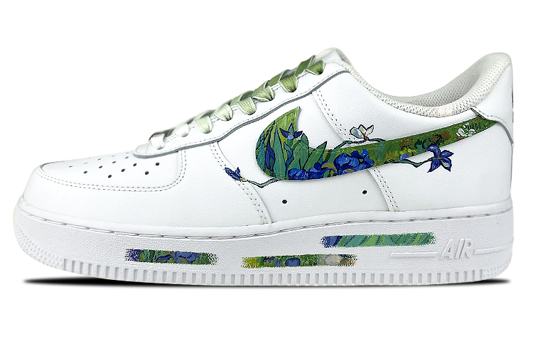 Buy [Zapatillas Personalizadas] Nike Air Force 1 Low 'Van Gogh Irises' CW2288-111(Team叁-男款鸢尾花白蓝绿)