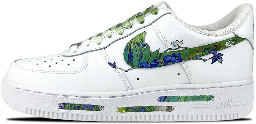 【定制球鞋】Nike Air Force 1 Low 07 空軍一號 梵高 鳶尾花 藝術 油畫 塗鴉 低幫 板鞋 男款 白藍綠 Buy 【定制球鞋】Nike Air Force 1 Low 07 空軍一號 梵高 鳶尾花 藝術 油畫 塗鴉 低幫 板鞋 男款 白藍綠