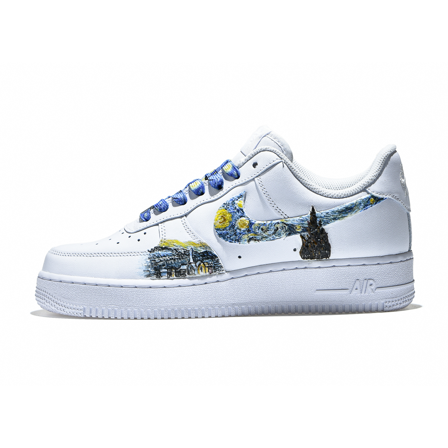 [Custom Shoes] Nike Air Force 1 Low 'Van Gogh Starry Night 3D Graffiti'