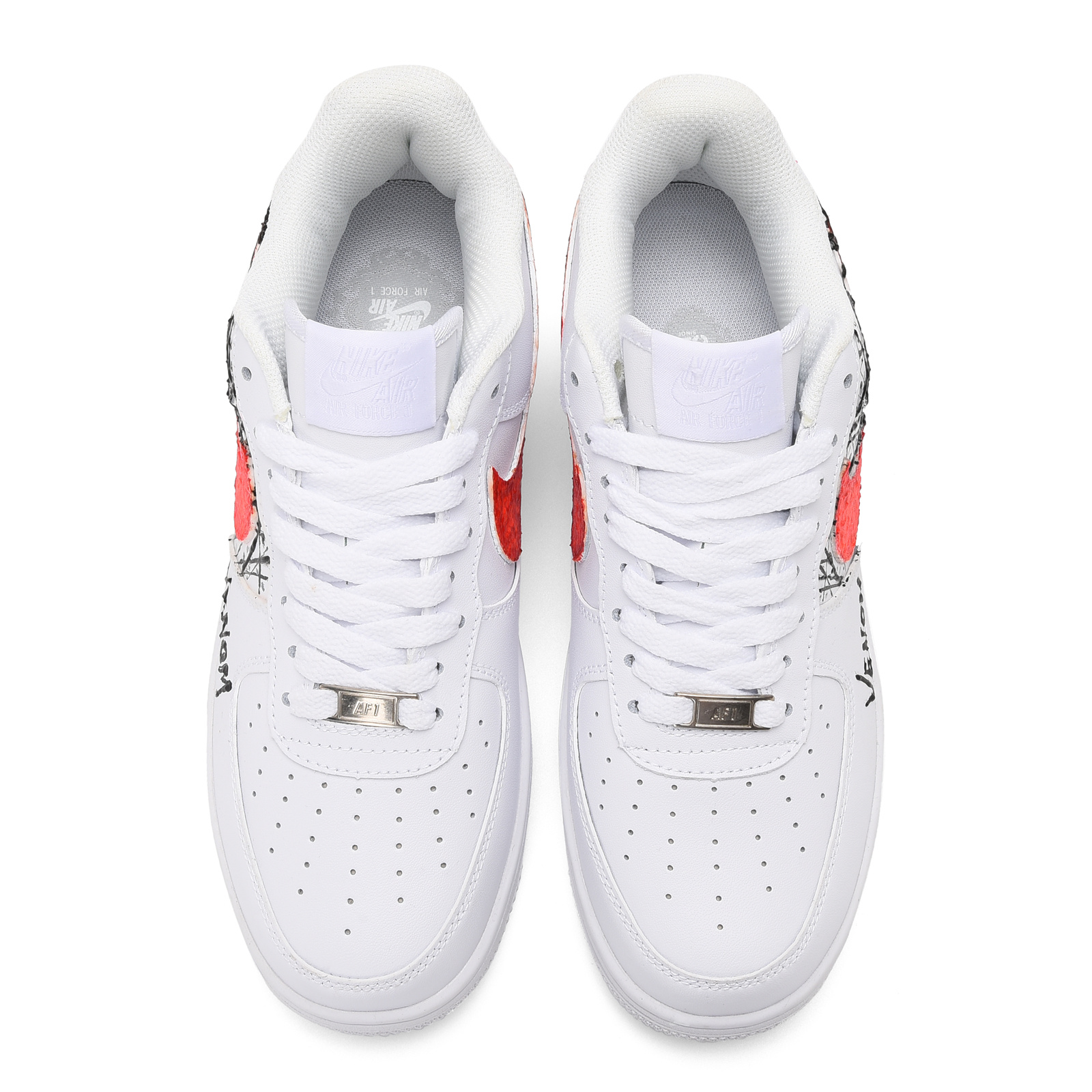 Shop [定制鞋] 耐克空军一号低帮 'Venom 3D 纯白' CW2288-111(Team23-男款-毒液-纯白)