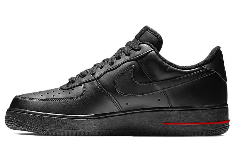 Lookbook [Nike Kasut Tersuai] Air Force 1 Low 'Venom Bloodfang 2.0 Hitam Merah' 315122-001-(TeamY-男款血牙2.0)