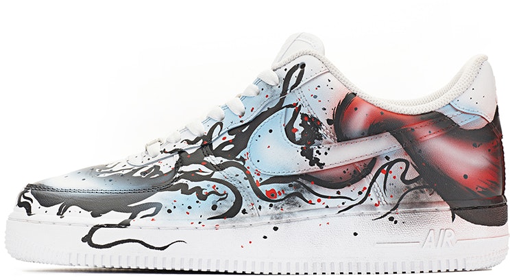 custom-shoes-nike-air-force-1-low-venom-superhero-graffiti-splatter-movie-theme