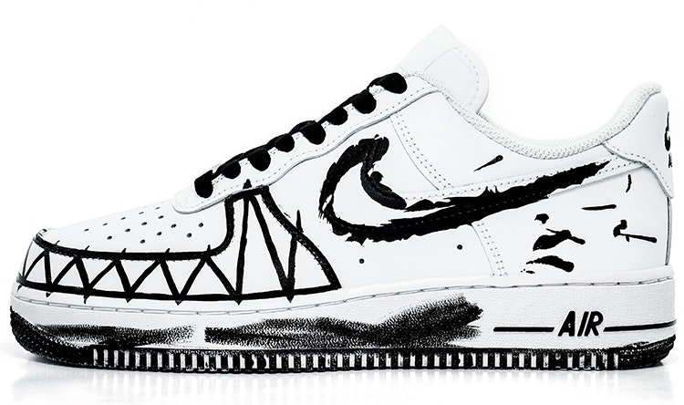 custom-shoes-nike-air-force-1-low-venom-superhero-black-white