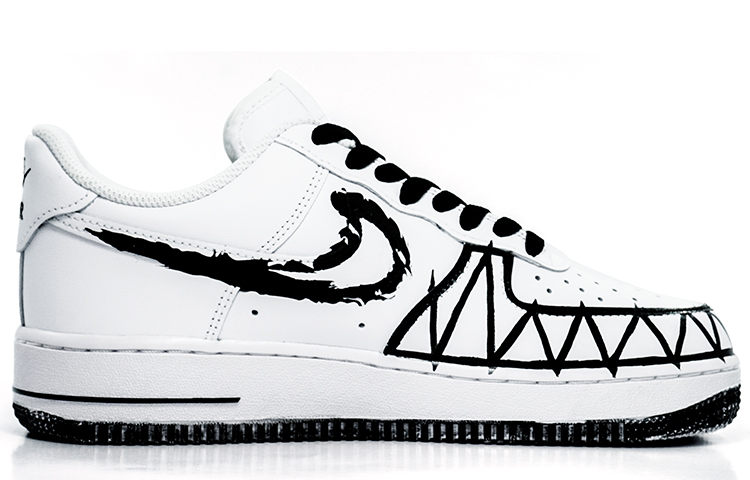 Order カスタム Nike Air Force 1 Low "ヴェノム" (黒白) CW2288-111(Team肆-空军反毒液)