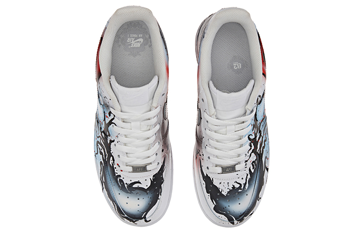 Shop 나이키 에어포스 1 로우 '베놈 그라피티' (48 characters) CW2288-111(TeamA-AF1男款毒液黑白红)