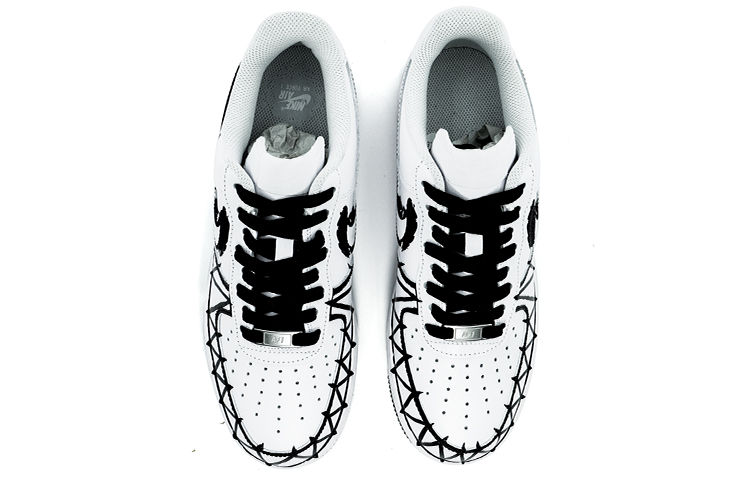 Shop カスタム Nike Air Force 1 Low "ヴェノム" (黒白) CW2288-111(Team肆-空军反毒液)