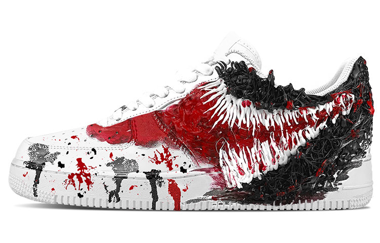 Buy [Kasut Custom] Nike Air Force 1 Low 'Venom vs Cthulhu - Gaya Komik' CW2288-111(TeamY-男款漫威超级英雄毒液黑红)