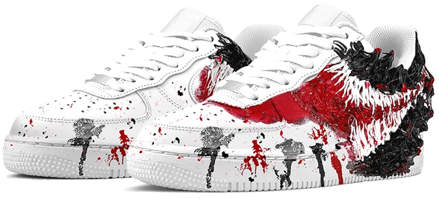 【定制鞋款】耐克空军一号低帮 '毒液大战克苏鲁 - 漫画风格' CW2288-111(TeamY-男款漫威超级英雄毒液黑红) Lookbook 【定制鞋款】耐克空军一号低帮 '毒液大战克苏鲁 - 漫画风格' CW2288-111(TeamY-男款漫威超级英雄毒液黑红)